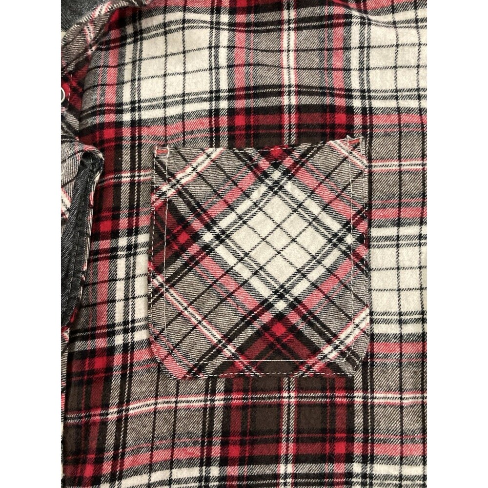 Paper Denim & Cloth Flannel Shirt Mens XL Red Plaid Button Up Cotton Casual - Picture 4 of 9